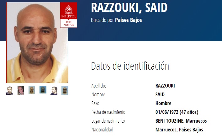 La Circular Roja de Interpol con la cual este hombre era buscado en 190 países. FOTO: cortesía de Interpol.