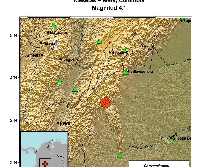 Sismo 26 de diciembre en Colombia. FOTO: SERVICIO GEOLÓGICO COLOMBIANO