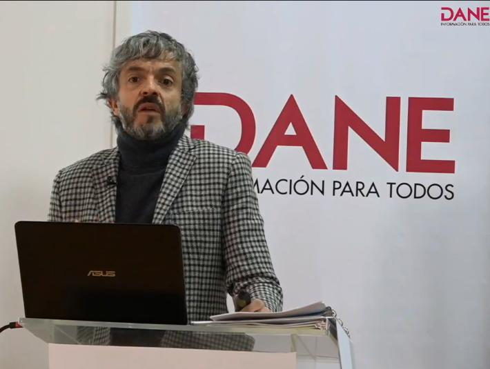 Juan Daniel Oviedo, director del Dane, presentó los resultados del PIB a junio en Colombia. Foto tomada del Dane
