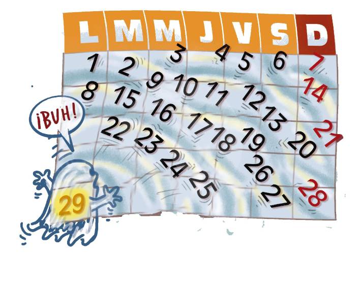 La sincronización del calendario con el año solar ha exigido muchas acomodaciones. Relato de egos y días extraviados. ILUSTRACIÓN ESTEBÁN PARÍS 