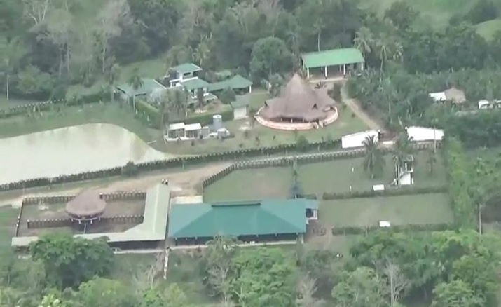 Panorámica de la hacienda en Necoclí, en la que se produjo el arresto de “Balotelli”. FOTO CORTESÍA POLICÍA NACIONAL