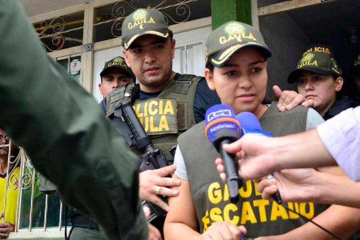 Mayerly Santos Calderón, en el momento de su liberación. FOTO: Colprensa