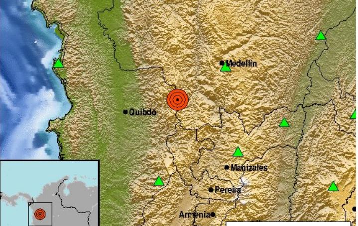 Sismo de magnitud 3,5 se sintió en Ciudad Bolívar, Antioquia