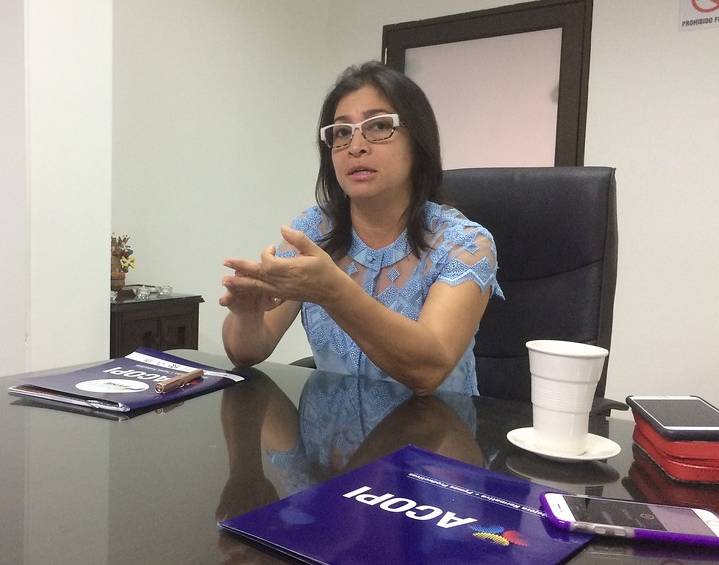 Rosmery Quintero es la presidente de Acopi Nacional, el gremio de micro, pequeñas y medianas empresas que piden que se declare un estado de emergencia económica. FOTO COLPRENSA