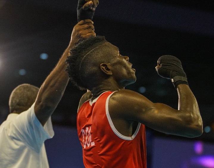 Yuberjan le entregó el primer oro del boxeo a Colombia en estos Juegos Centroamericanos. FOTO: TWITTER @BQUILLA2018
