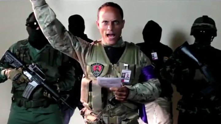 El piloto Óscar Pérez. FOTO Captura de pantalla