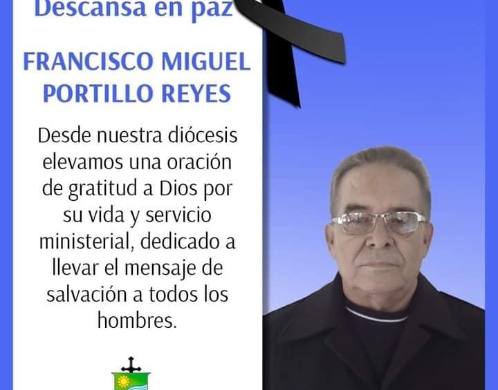 Este es el mensaje que publica la Diócesis de Apartadó en homenaje el padre Francisco. FOTO TOMADA DE LA PÁGINA DE LA DIÓCESIS DE APARTADÓ
