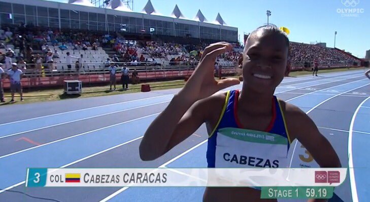 Valeria Cabezas, otra de las figuras de Colombia en los Olímpicos de Buenos Aires. FOTO TWITTER
