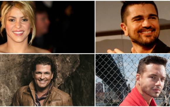 Shakira, Juanes, Carlos Vives y J. Balvin están en el listado de la prestigiosa revista. FOTOS archivo