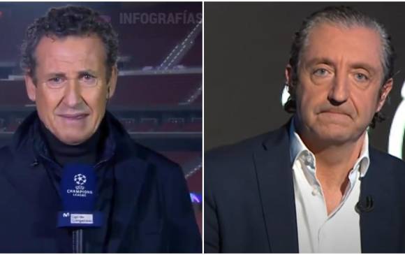 El comentarista argentino Jorge Valdano y el director de El Chiringuito, Josep Pedrerol. IMÁGENES CUENTA DE TWITTER @AS_TV Y CUENTA DE YOUTUBE EL CHIRINGUITO DE JUGONES
