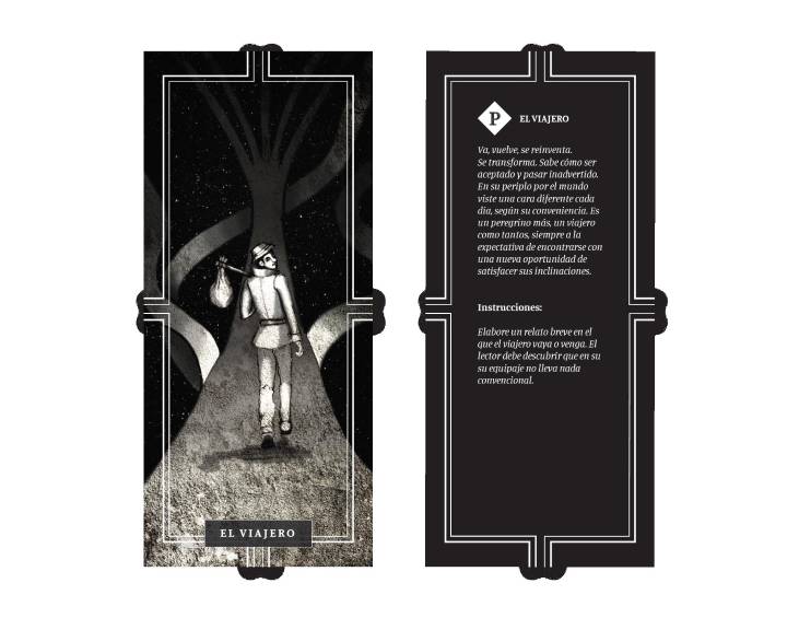 Así luce la carta en la que están las instrucciones de cómo jugar. Se consigue en la librería Eafit. FOTO cortesía