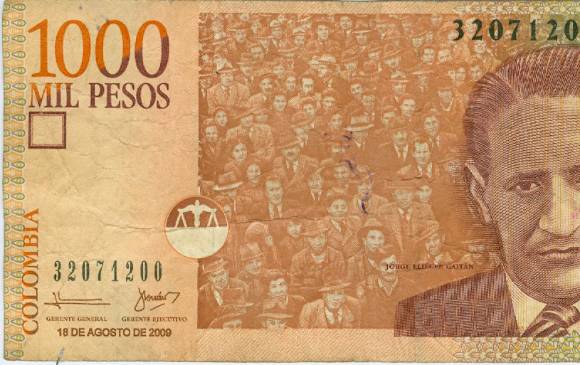18 meses de vida útil, se estima que tienen los billetes de mil pesos. FOTO ARCHIVO