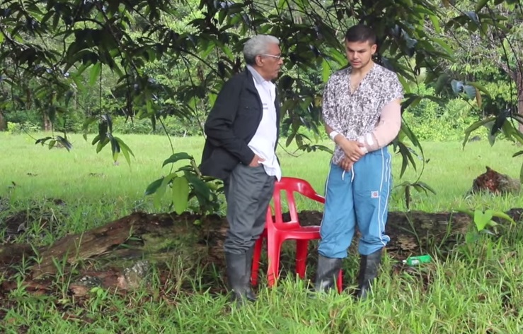 Las Farc revelaron imágenes de la liberación del subteniente del Ejército Cristhian Moscoso en un video grabado desde las selvas del Putumayo. FOTO CORTESÍA