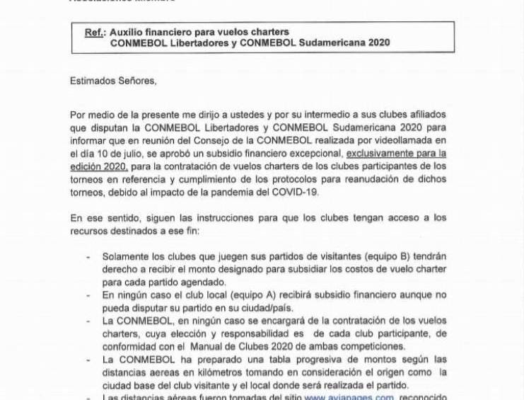 Conmebol anuncia ayuda económica para viajes de Copa Libertadores y Sudamericana