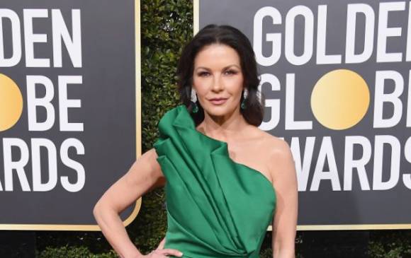Catherine Zeta-Jones en los Globo de Oro este año. FOTO AFP