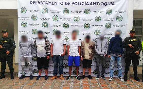 Los capturados actuaban en San Rafael, San Carlos y Marinilla. FOTO CORTESÍA POLICÍA ANTIOQUIA