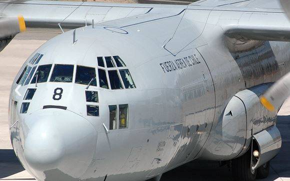 Aeronave C130 Hércules. FOTO PORTAL FUERZA AÉREA DE CHILE