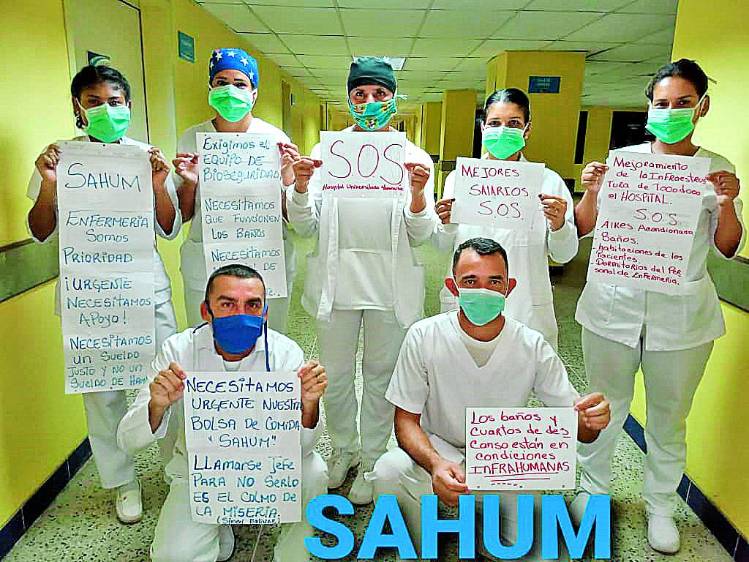 Los enfermeros de Venezuela piden tener condiciones dignas de trabajo para poder ejercer su labor de cuidar vidas. FOTO Cortesía