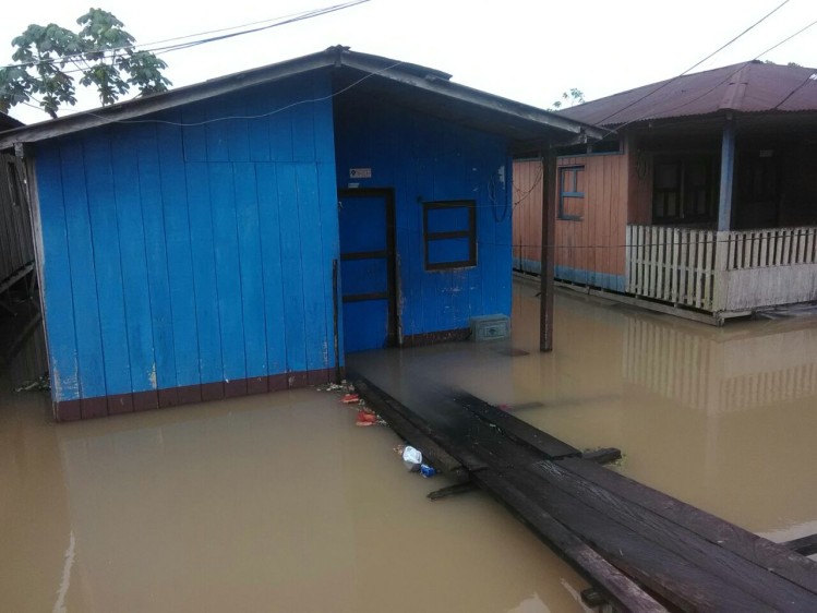 La semana pasada otra inundación había afectado a 400 personas en el corregimiento de Barranquillita. FOTO CORTESÍA
