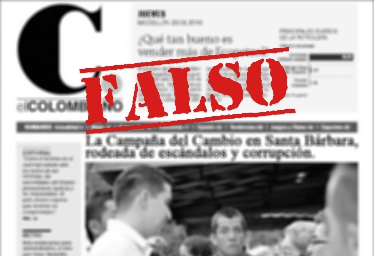 Manipulan portada de EL COLOMBIANO con falsa noticia de Santa Bárbara