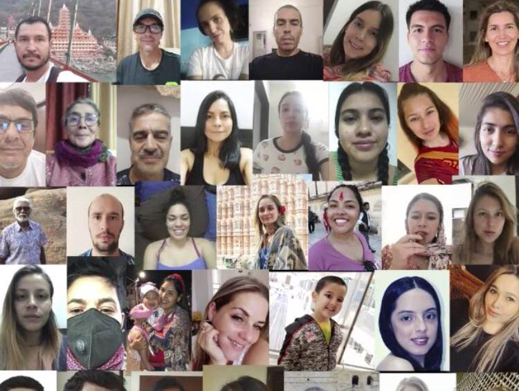 Estos son los colombianos que piden apoyo para retornar al país desde India. FOTO: CORTESÍA