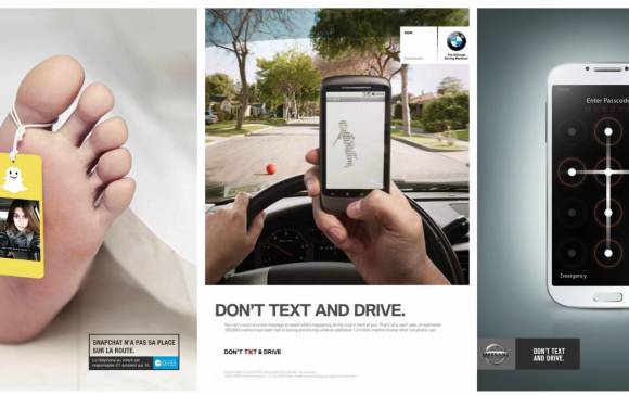 Diferentes campañas publicitarias buscan llamar la atención de las personas acerca del uso de los teléfonos celulares mientras se conduce. 