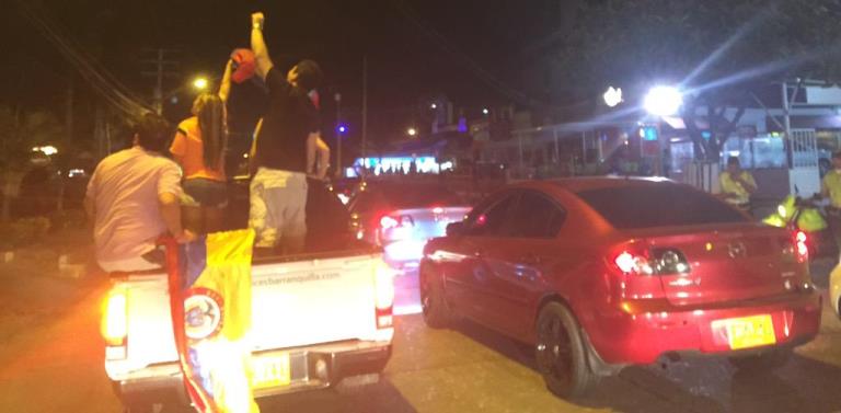 Así celebran la victoria de Paulina Vega en Barranquilla. FOTO EL HERALDO