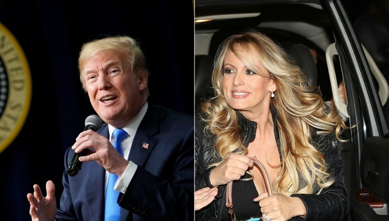 Donald Trump y Stormy Daniels. FOTO AFP