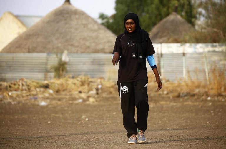 Salma durante el entrenamiento. FOTO AFP