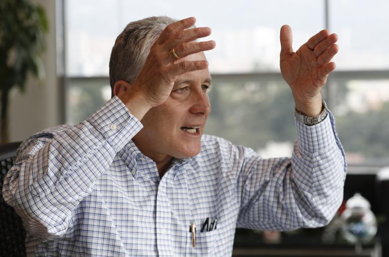 Carlos Mario Giraldo, presidente de Grupo Éxito, valoró los resultados del año pasado. FOTO: EL COLOMBIANO