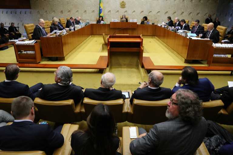 Miembros de la Corte Suprema de Brasil. FOTO AFP