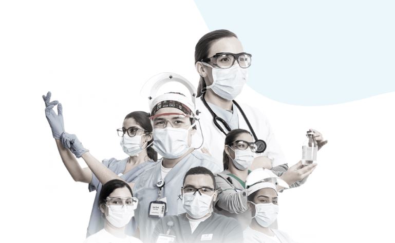 Tres profesionales de la salud comparten con nuestras audiencias sus reflexiones sobre lo que les ha enseñado la pandemia y cómo sortean a diario los riesgos. Foto. EL COLOMBIANO