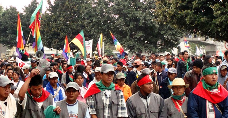 Durante los últimos 10 días, los indígenas se movilizaron en diferentes regiones del país. FOTO Cortesía ONIC