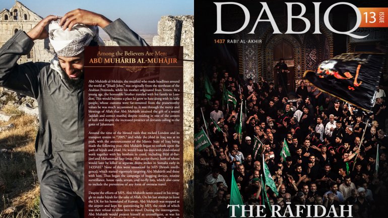 Esta es la edición 13 de la Revista Daqib en la que se confirma la muerte del jefe yihadista. FOTO TOMADA DE INTERNET. 
