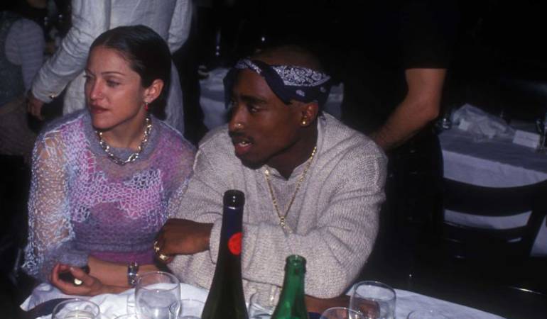 Madonna junto a Tupac. Foto Getty Images