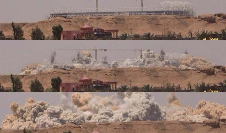 El grupo terrorista Estado Islámico (EI) destruyó este domingo con explosivos el Estadio Olímpico de Ramadi. FOTO Elaph
