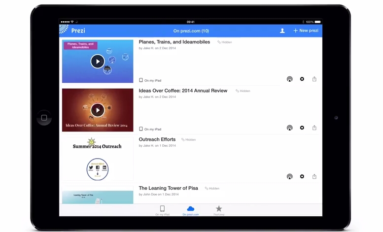 De manera sencilla y a través del iPad o el iPhone, los usuarios podrán hacer presentaciones remotamente. FOTO YouTube Prezi