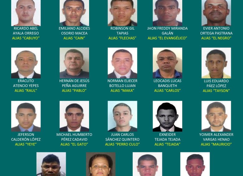 Estos son los delincuentes más buscados de Antioquia