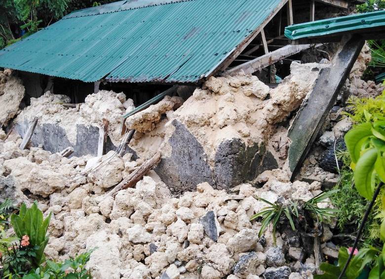 Perdidas de infraestructura tras el temblor. FOTO: EFE