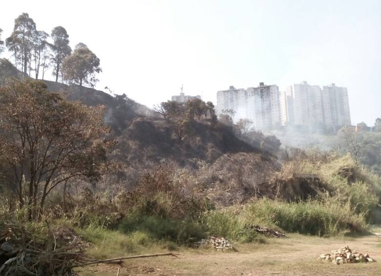 El director del Dagrd, Camilo Zapata Wills, confirmó este sábado la atención de varios incendios forestales en Medellín, en los sectores de Rodeo Alto, Parque Arví y San Javier. FOTO CORTESÍA