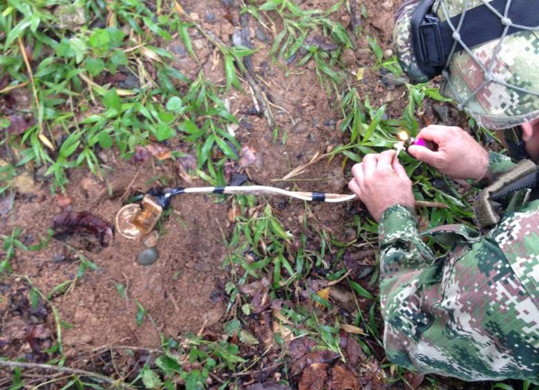 El Ejército ha desactivado más de 100 explosivos en Catatumbo este año. FOTO CORTESÍA EJÉRCITO
