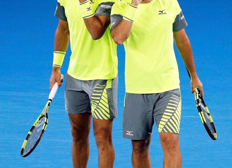 Sin perder un solo set, Robert Farah (izq) y Juan Sebastián Cabal buscarán traer a Colombia el tílulo dobles en Australia. FOTO EFE