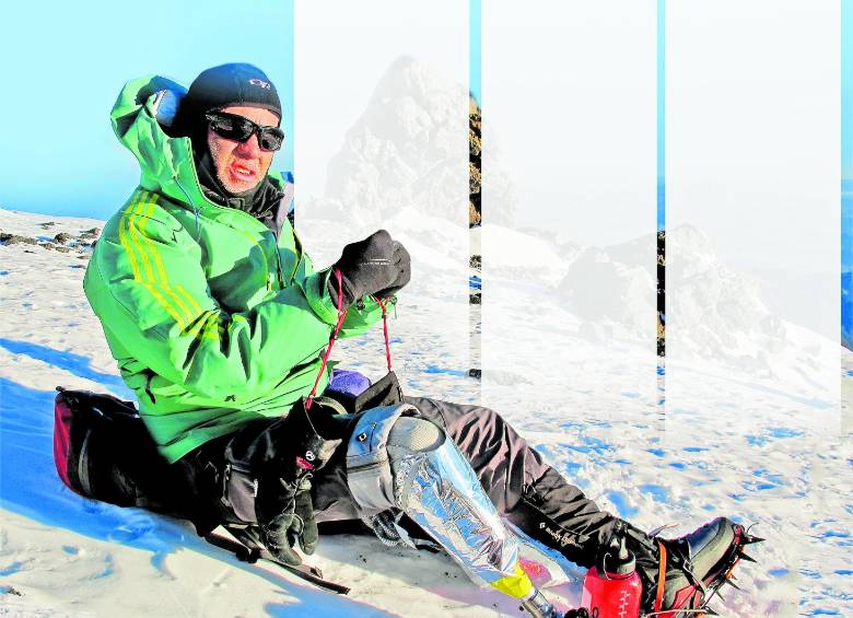 Nelson Cardona, deportista con discapacidad afronta otro reto. FOTO cortesía 7 cumbres 