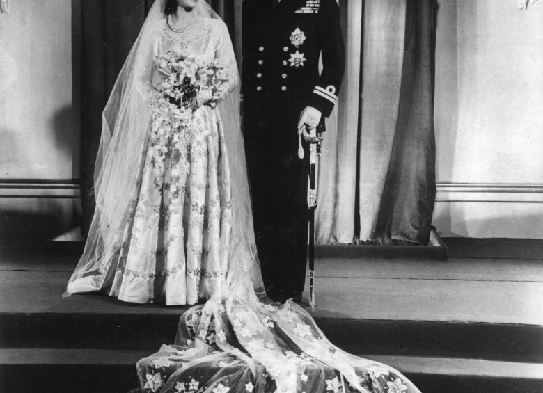 20 de noviembre de 1947 - Se casa con Felipe de Mountbatten en la Abadía de Westminster. FOTO Archivo