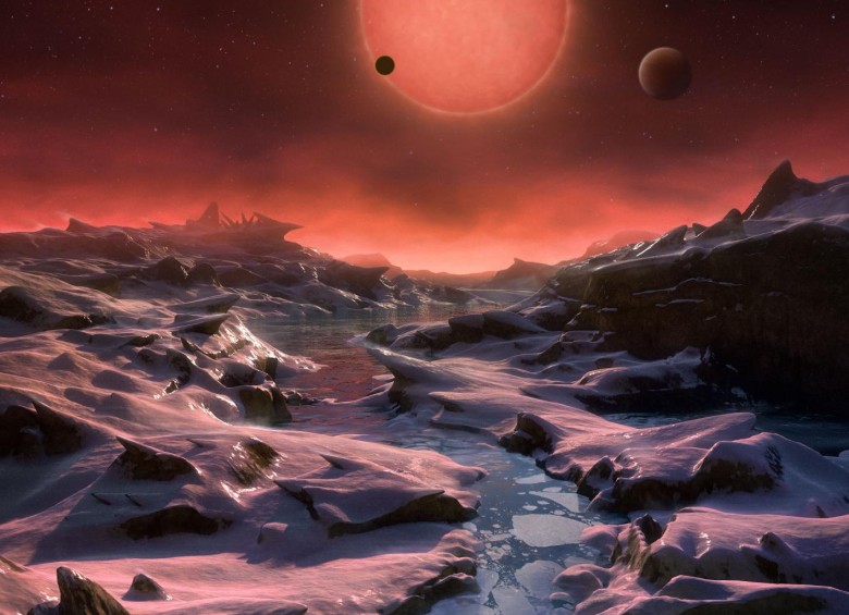 Ilustración de cómo podría ser uno de los planetas alrededor de Trappist-1. FOTO ESO/M.Kornmesser