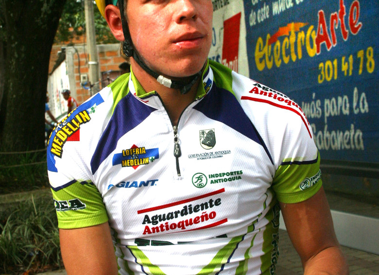 Rigo en la Vuelta a Antioquia Juvenil, en sus inicios. FOTO CORTESÍA
