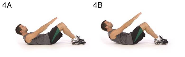 Abdominales. Central. FOTO: Cortesía investigación Health and fitness journal.
