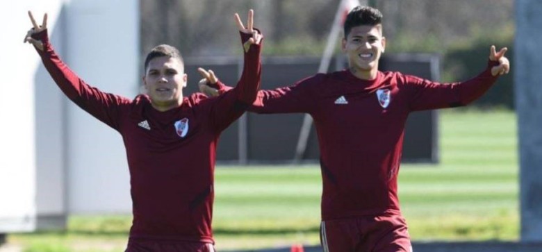 Los colombianos Juan Fernando Quintero y Jorge Carrascal no seguirán en River Plate, China y Rusia son sus nuevos destinos. FOTO ARCHIVO RIVER PLATE