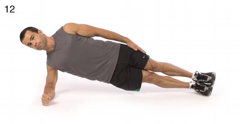 Planck (plancha) lateral. Central. FOTO: Cortesía investigación Health and fitness journal.