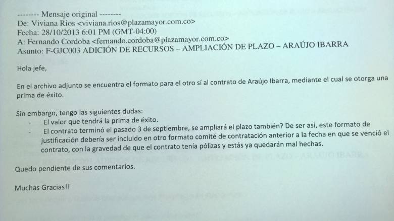 Comisión de éxito para un contrato vencido
